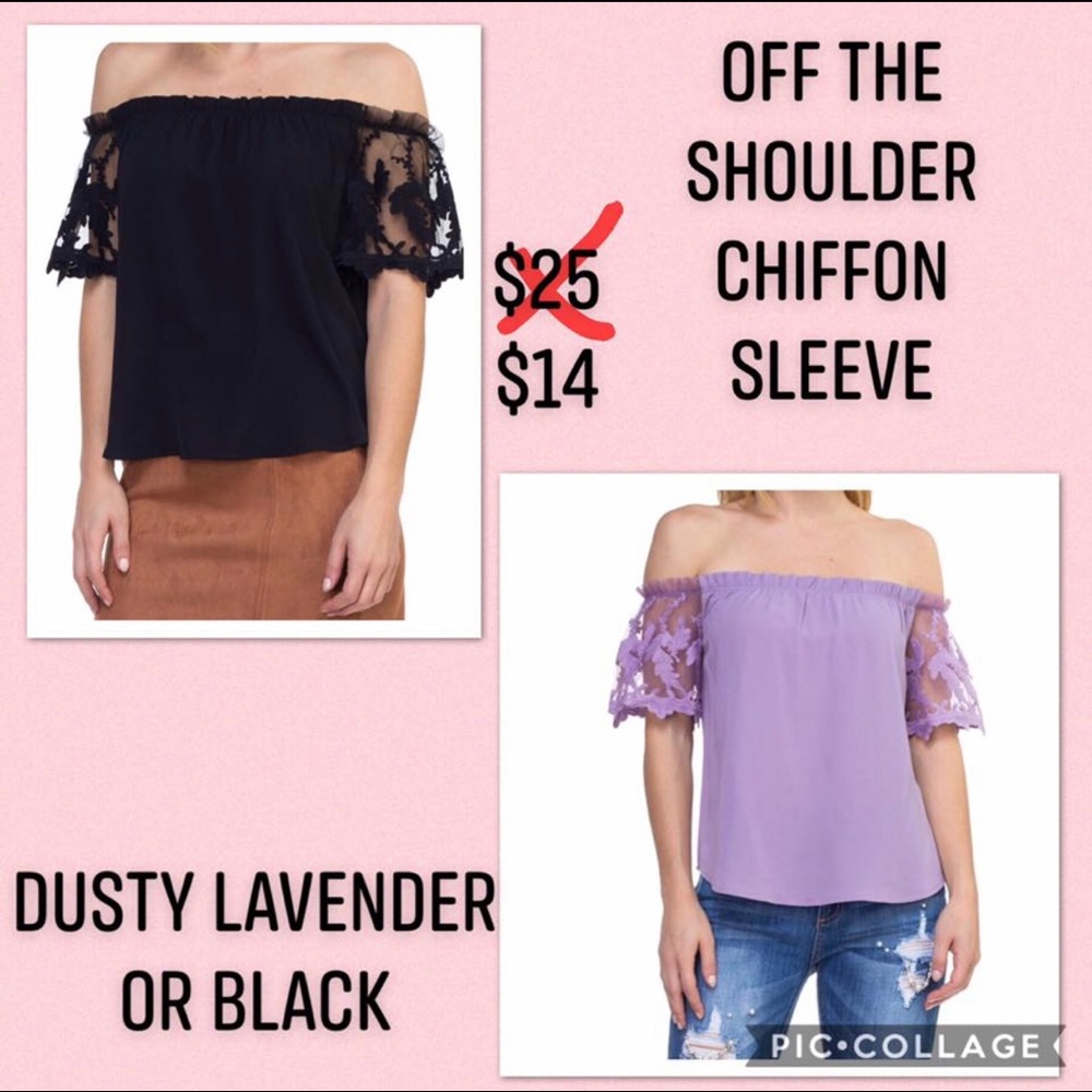 Black off the shoulder top